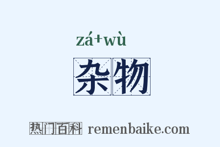杂物是什么意思的图片